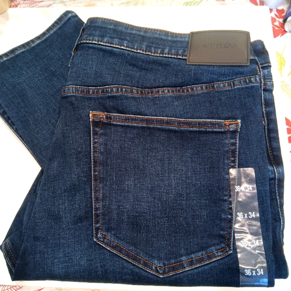 Express Other - Express Men's Skinny Fit Blue Jeans size 36x34